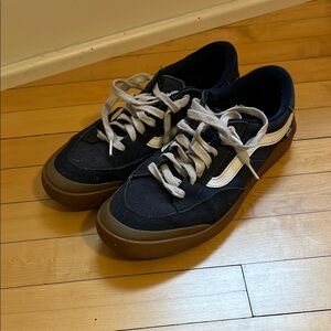 Vans Navy and White Classic Sneakers with Gum sole